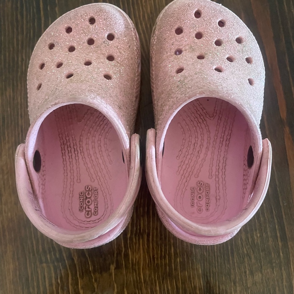 CROCS Kids Glittery Pink Water Shoes